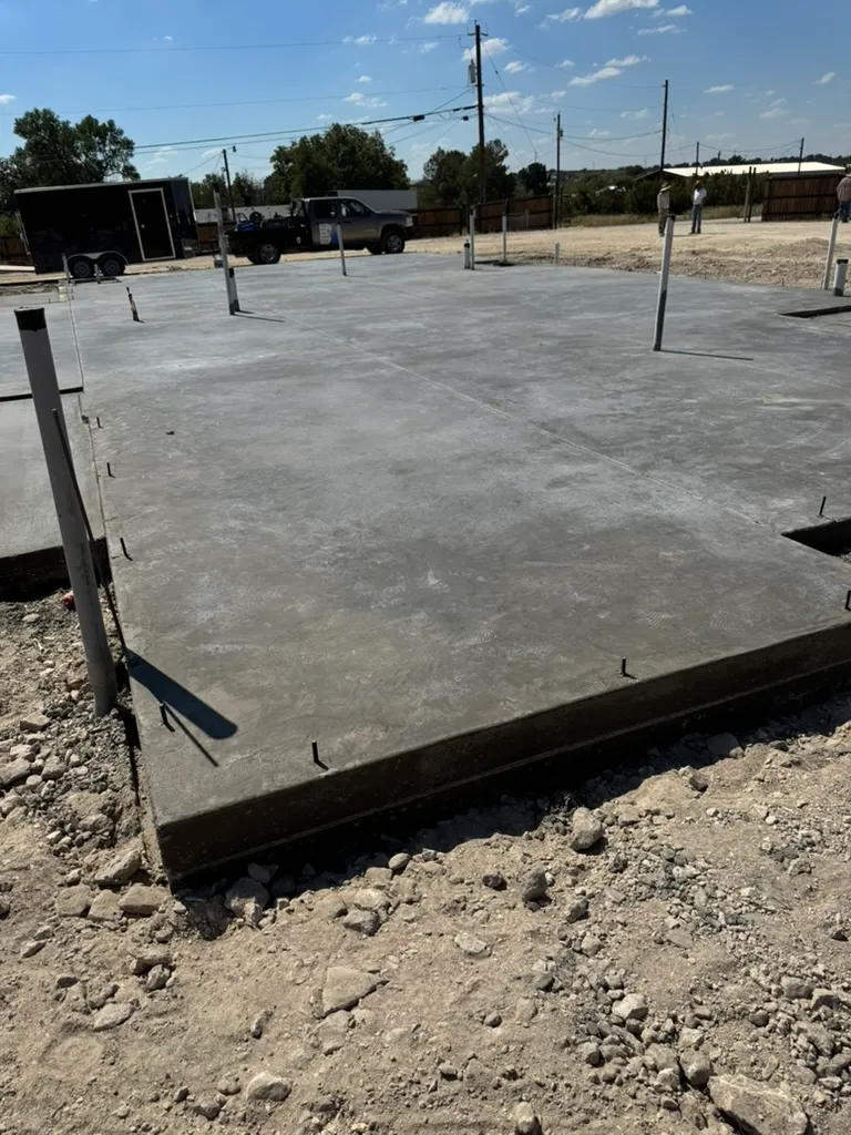 a new concrete slab